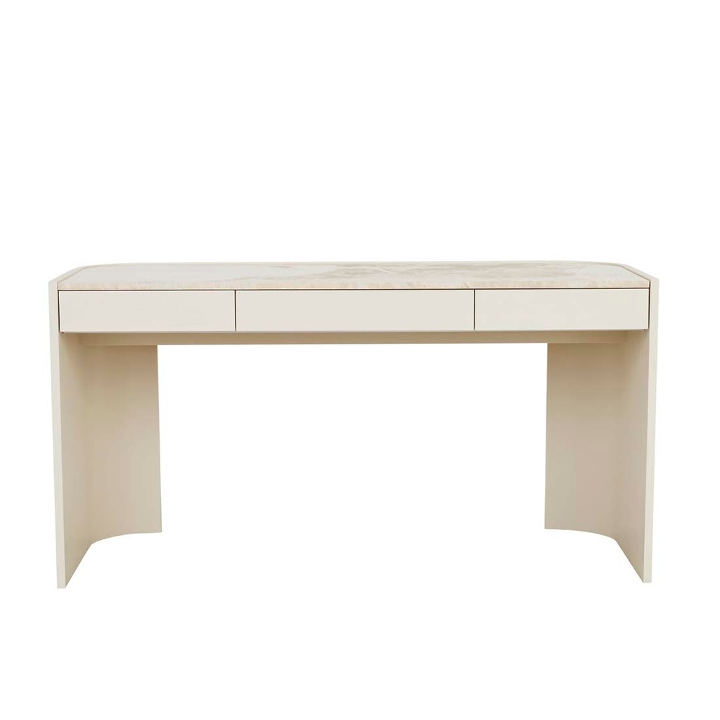 [ELSIE-MARBLE-DESK-NATURAL-TRAVERTINE-SHELL-DESK-ELSIE-SHELL] Elsie Marble Desk - Natural Travertine - Shell