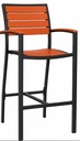 Spruce Outdoor Alu Barstool with Arms