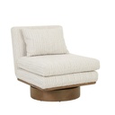 Kennedy Axis Occasional Chair - Stone Slub - Walnut