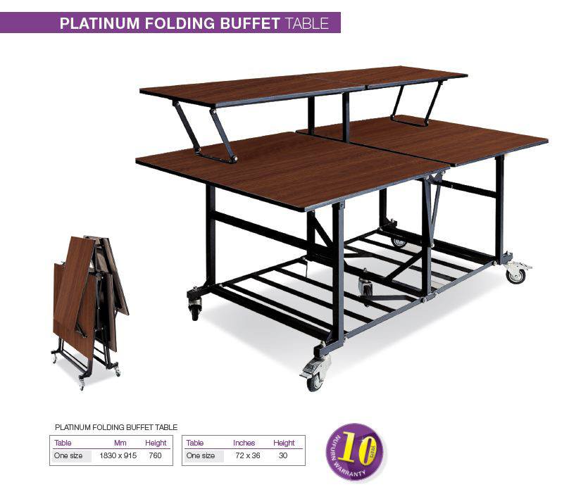 [NF530001] Platinum - Mobile Buffet Display Tables