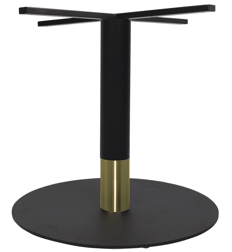 [NF590012 - 720 Blk/Black Brass] Tivoli Disc Base Table 720mm | In Stock