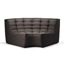 Ethnicraft Slouch Round Corner Sofa - Dark Grey