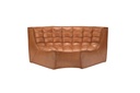 Ethnicraft Slouch Round Corner Sofa - Old Saddle