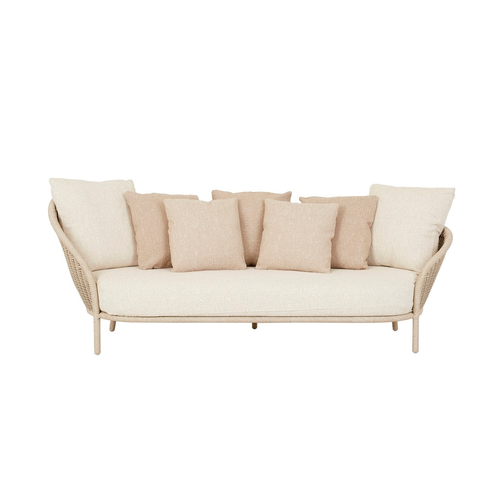 Fairhaven Curve 3 Seater Sofa - Shell Straw - Oatmeal