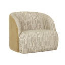Kennedy Beckett Sofa Chair - Mushroom Weave - Thyme Velvet