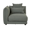 Felix Crest 1 Seater Left Corner Sofa - Olive Leaf