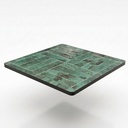 Aluminium Edged Emerald Mosaic Tabletop