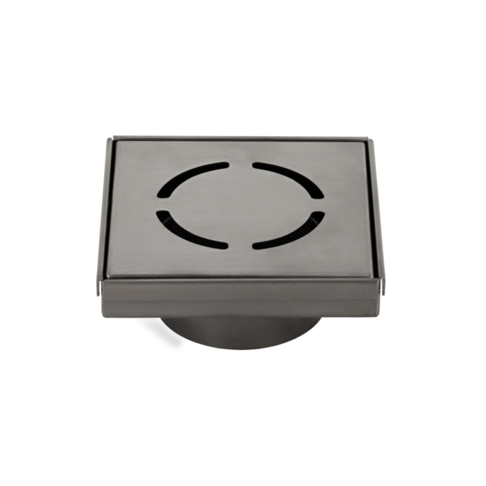 [10294] Harper Square Floor Waste - Brushed Gunmetal