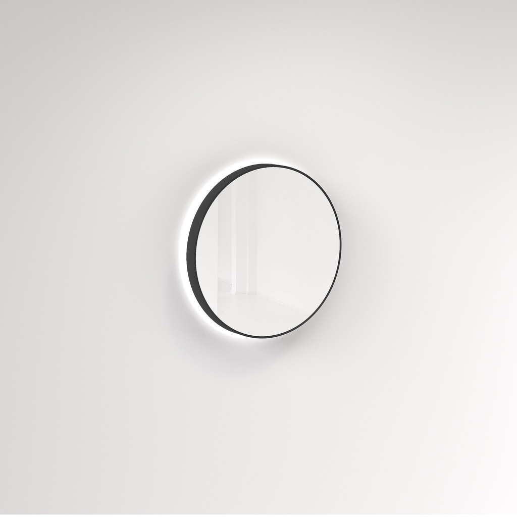 [10329] Saanti Handmade Double Trim LED Mirror 600mm – Brushed Gunmetal