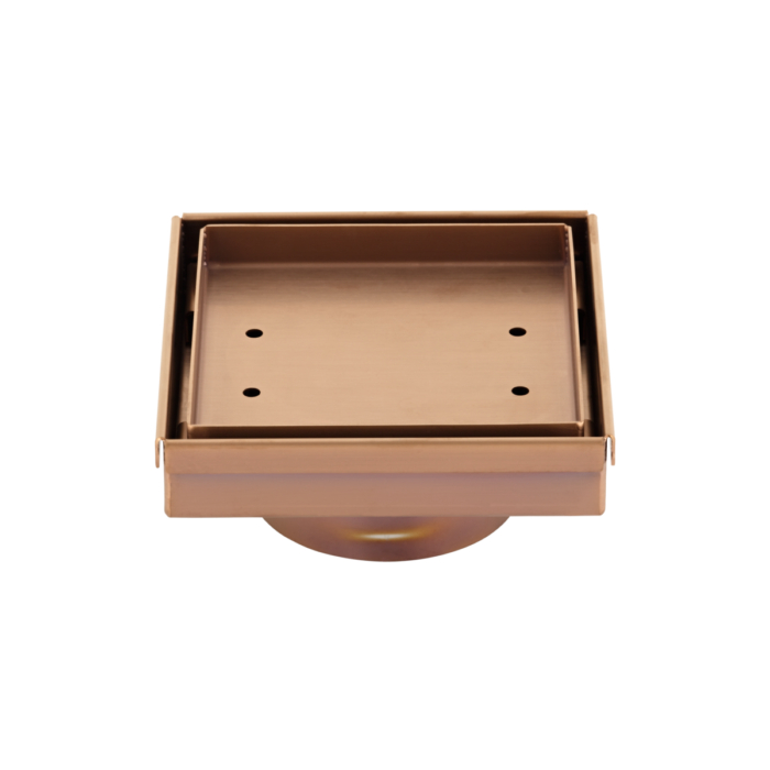 [10459] Pixi Tile Insert Floor Waste 125mm - Brushed Copper