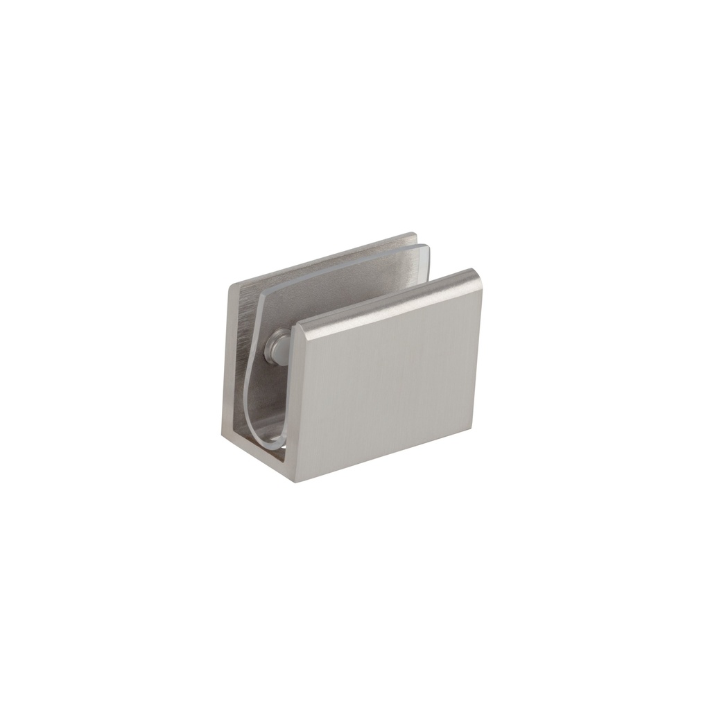 [10787] Pius Glass Panel Clip 12mm - Stainless Steel
