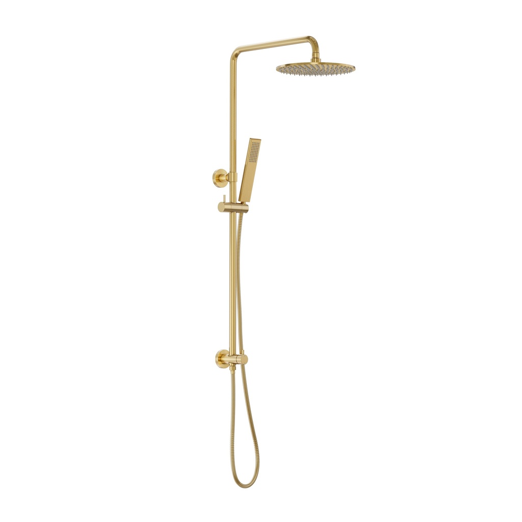 [11570] Finley Shower Rail Set - Brushed Brass