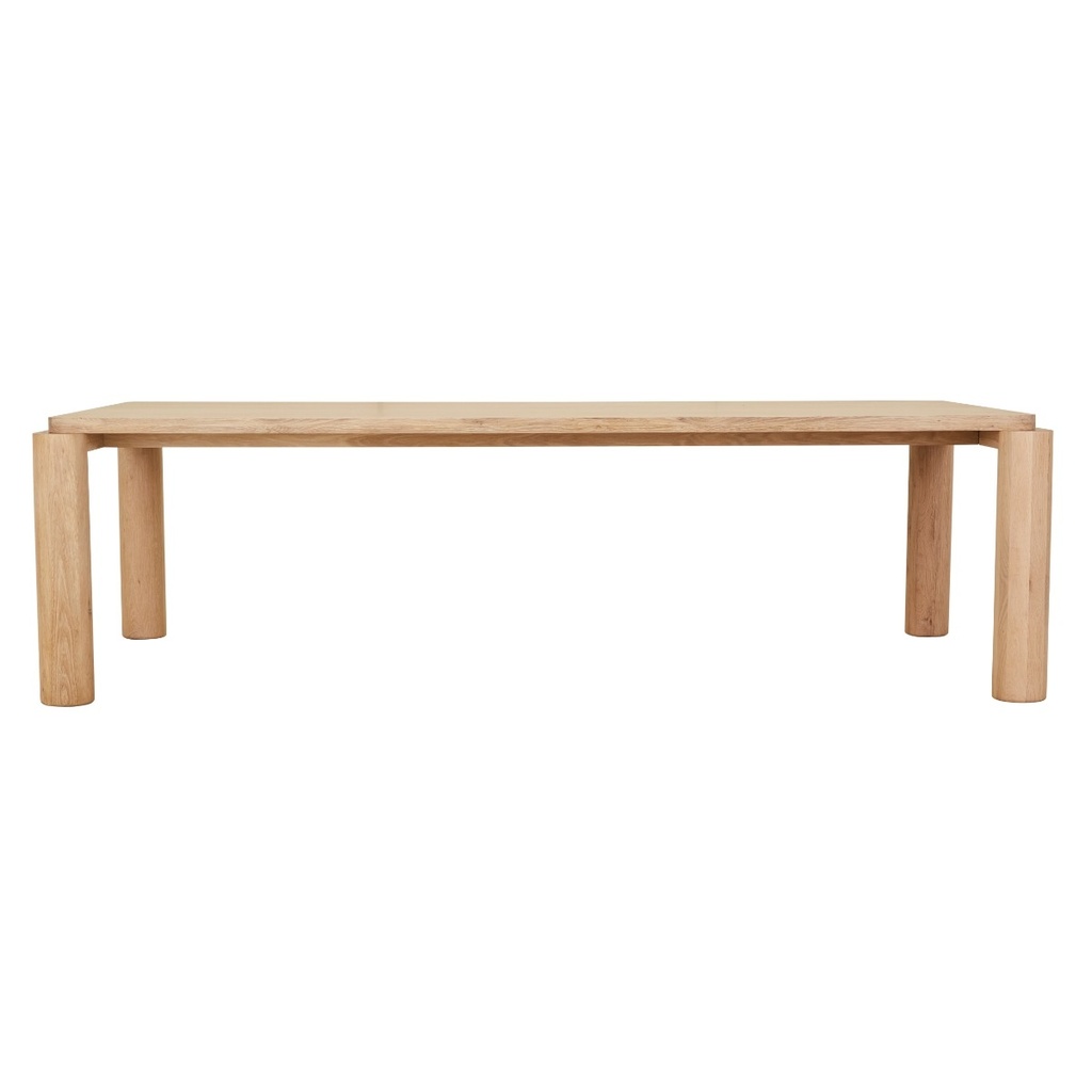 [FLINT-DINING-TABLE-SATIN-OAK-DT-FLINT-X] Flint Dining Table - Satin Oak