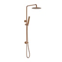 Finley Shower Rail Set - Brushed Copper