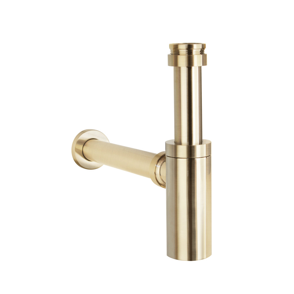 [11889] Marli Bottle Trap Round - Brushed Brass