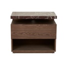 Float Bedside - Matt Rouge Marble - Smoked Ash