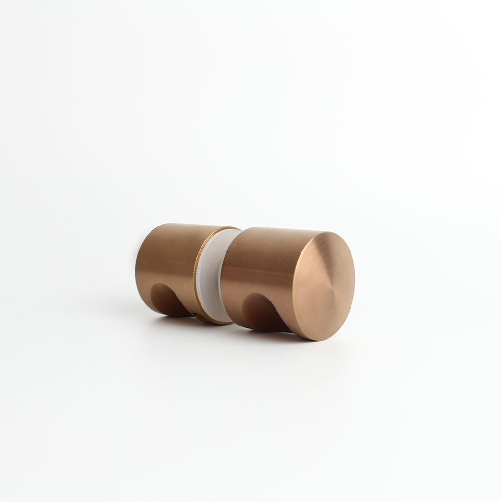 [12144] Livio Shower Door Handle - Brushed Copper