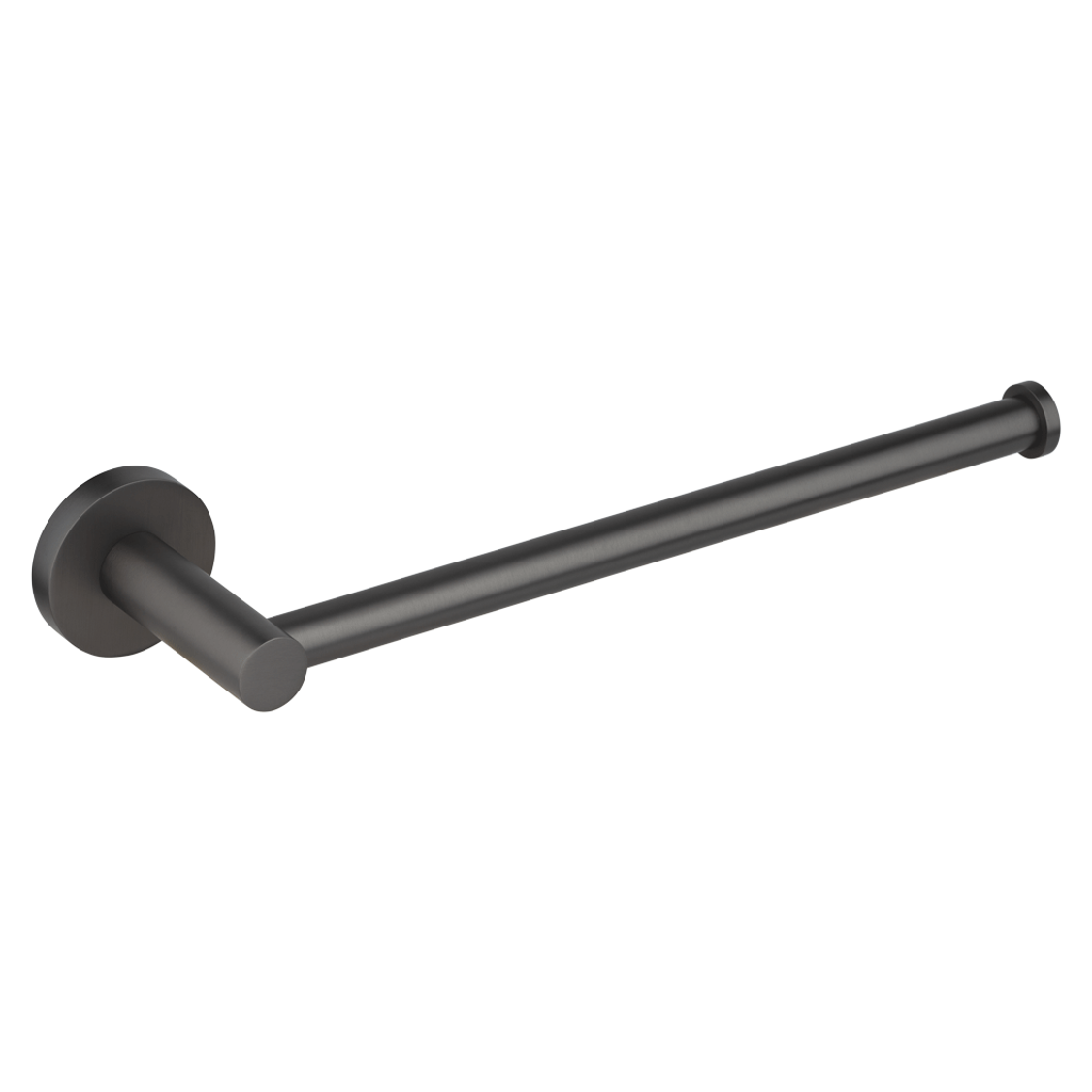 [12251] Elysian Hand Towel Holder - Brushed Gunmetal