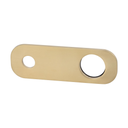 Rounded Rectangle Mixer &amp; Spout Backplate - Brushed Brass