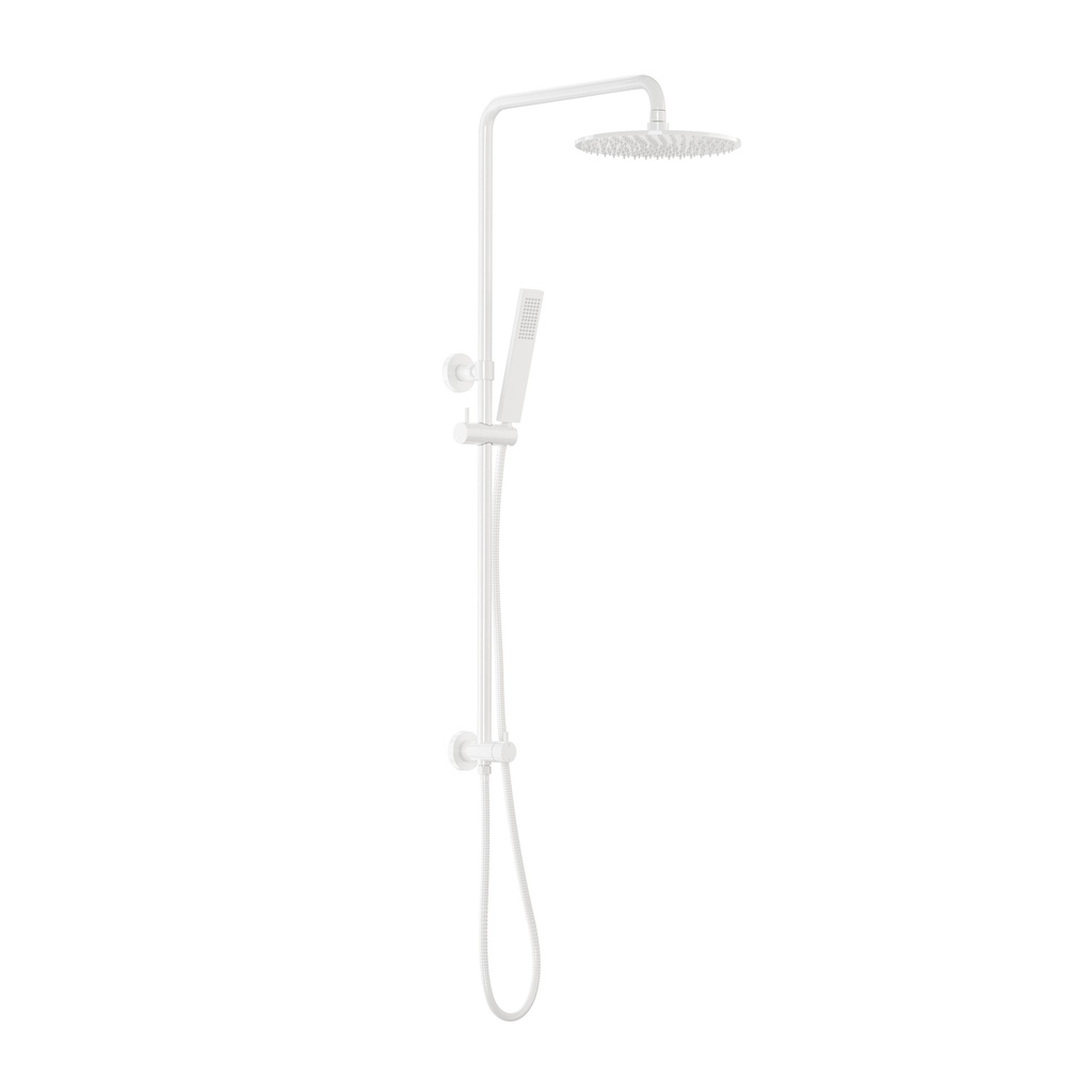 [12344] Finley Shower Rail Set - White