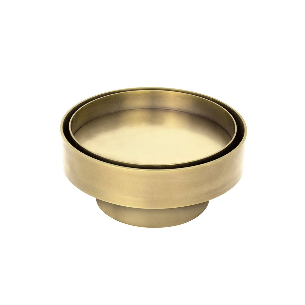 [12350] Pixi Round Tile Insert Floor Waste - Brushed Brass