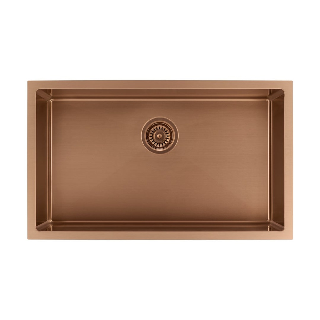 [12364] Vari - Single Sink 750mm - Brushed Copper w Rack