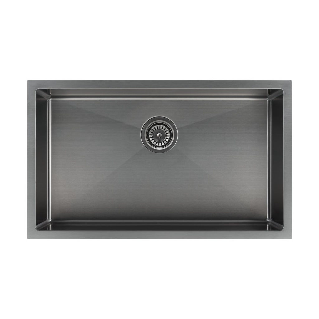 Vari - Single Sink 750mm - Brushed Gunmetal w Rack