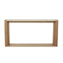 Floyd Shelf Console - Matt Brown Vein Marble - Natural Ash