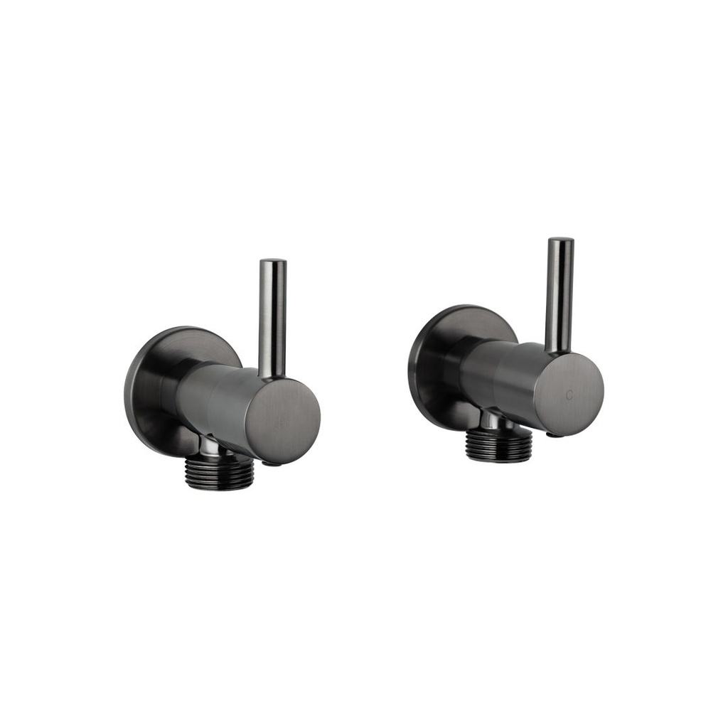 [12443LF] Elysian Washing Machine Stops - Brushed Gunmetal