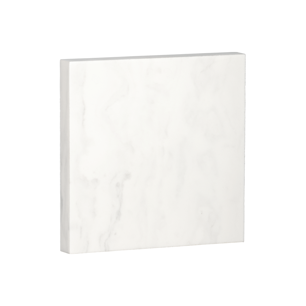 Colour Sample - Solid Surface - 80x80mm - Carrara Marble