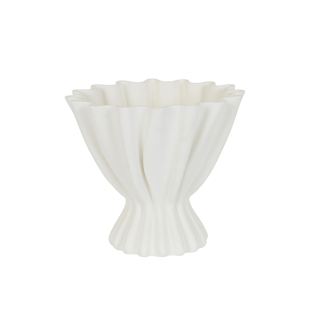 Forme Scallop Vase - Ivory