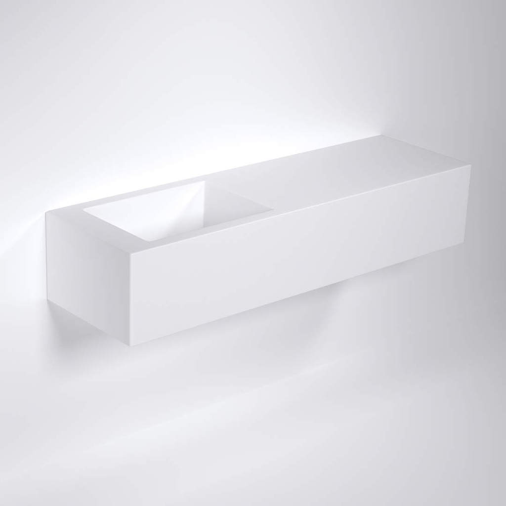 Henderson Wall-Hung Basin 1500mm – Matte White