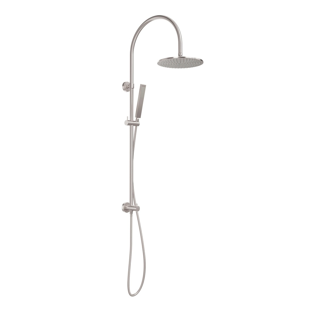 Elysian Gooseneck Shower Rail Set - Brushed Nickel