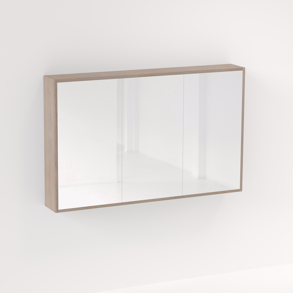 [13254] Myra 3-Door Mirror Cabinet 1278mm - Pure Oak