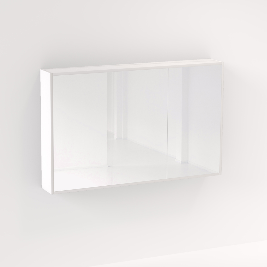 [13262] Myra 3 Door Mirror Cabinet 1278mm - Matte White