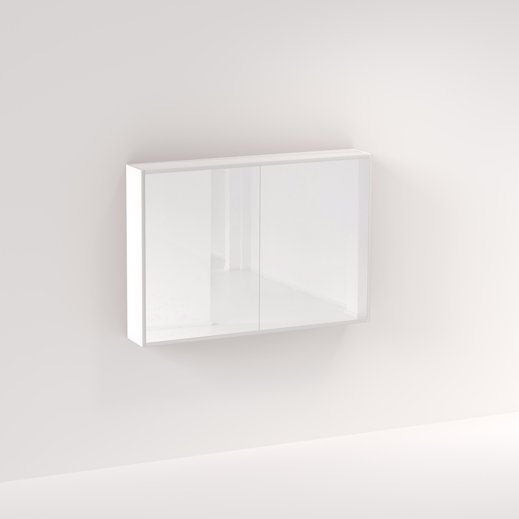 Myra 2 Door Mirror Cabinet 1164mm - Matte White