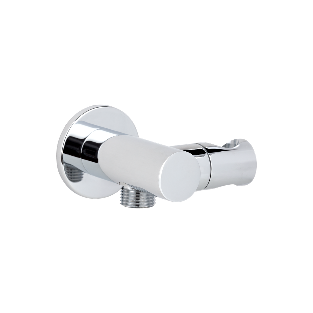 Adjustable Hand Shower Holder &amp; BP - Chrome