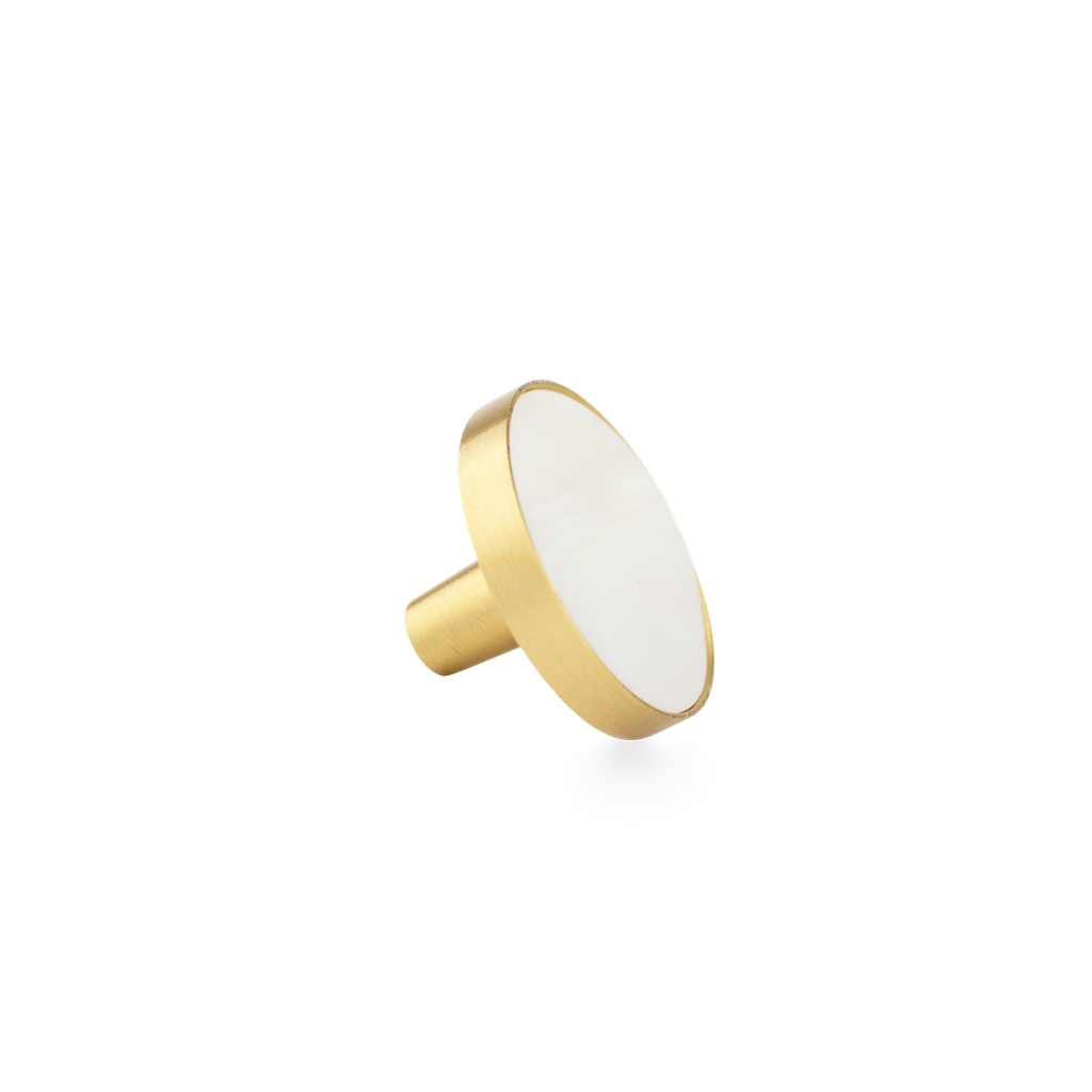 [14059] (D)Perla Cabinetry Knob - Brushed Brass