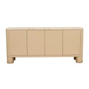 Frankie Marble Buffet - Matt Brown Vein Marble - Gloss Camel