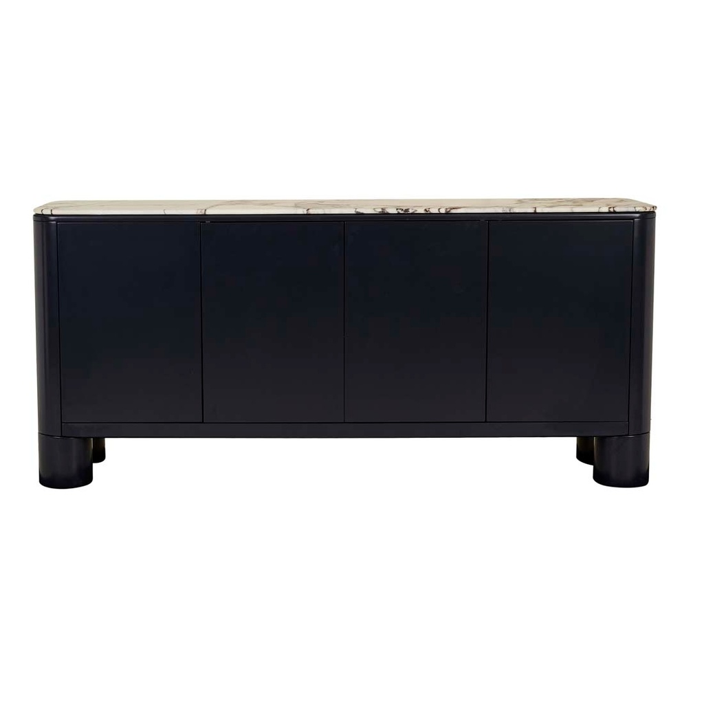 [FRANKIE-MARBLE-BUFFET-MATT-OCEAN-MARBLE-GLOSS-NAVY-BUF-FRANK-MAR-GLOSS-NAVY] Frankie Marble Buffet - Matt Ocean Marble - Gloss Navy