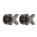 Cross Assembly Taps - Brushed Gunmetal