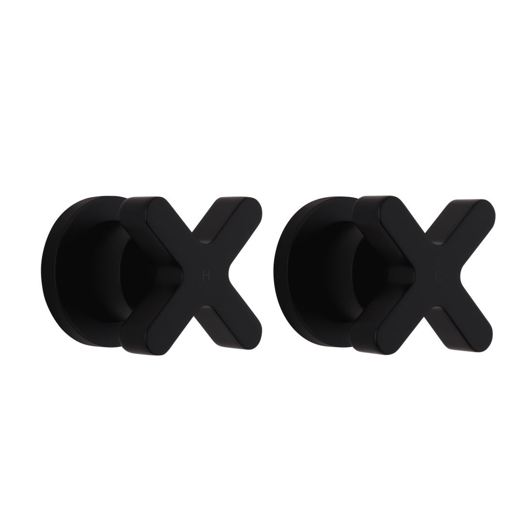 [14202-LF] Cross Assembly Taps - Matte Black