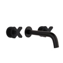Cross Assembly Taps & Spout Set - Matte Black