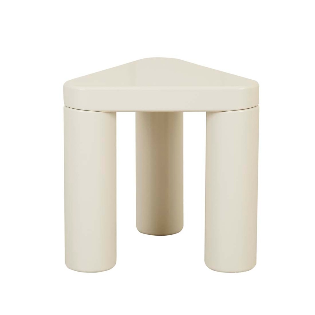 [FRANKIE-TRI-SIDE-TABLE-GLOSS-FOSSIL-LT-FRANK-TRI] Frankie Tri Side Table - Gloss Fossil