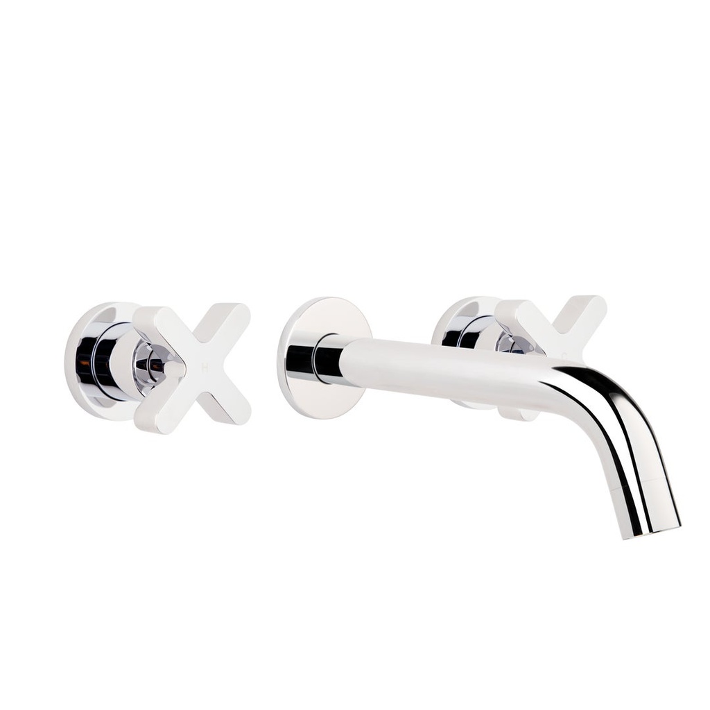 [14256-LF] Cross Assembly Taps & Spout Set - Chrome