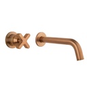 Cross Progressive Mixer & Spout Set - Brushed Copper