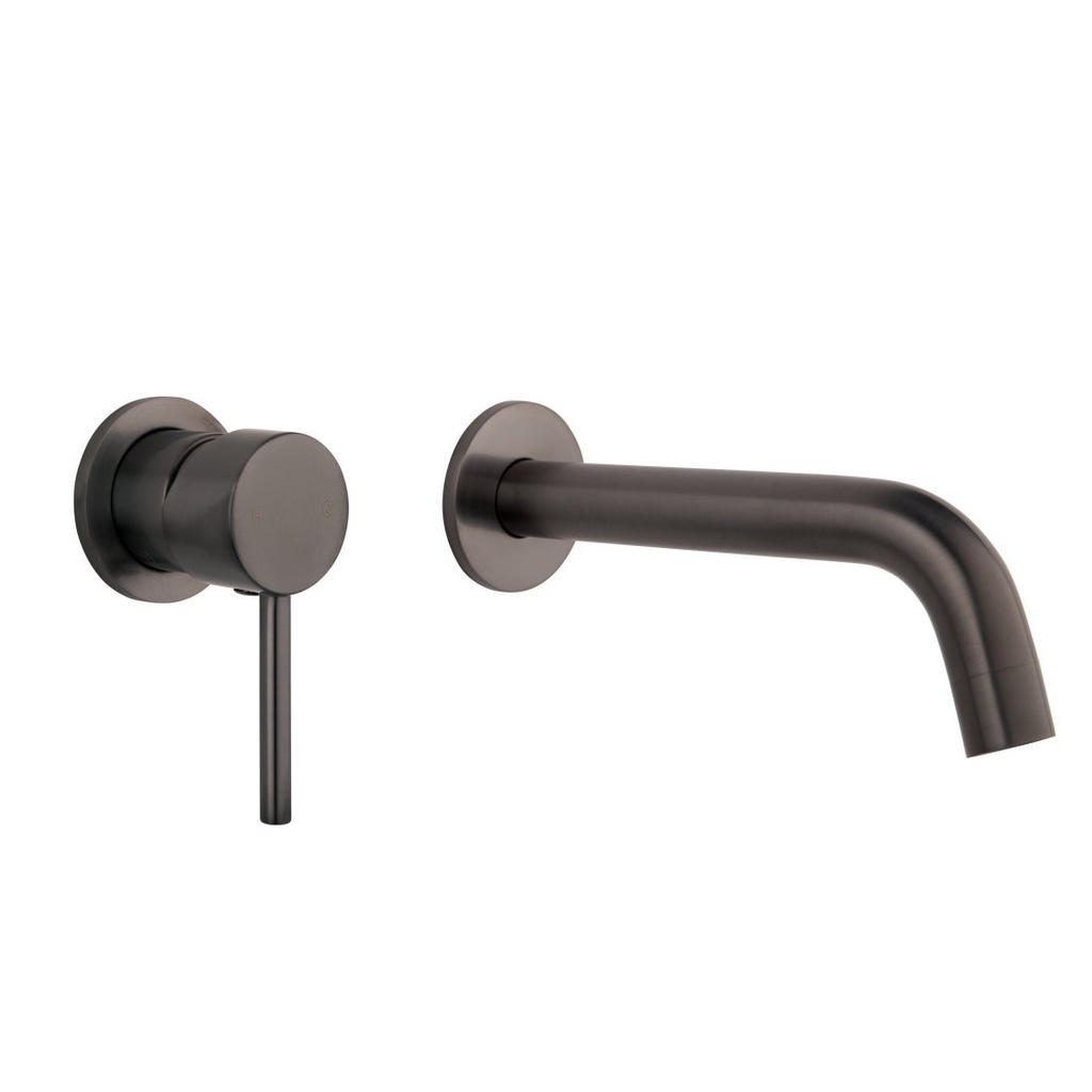 [14274-LF] Elysian Minimal Mixer & Spout Set - Brushed Gunmetal