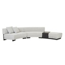 Felix Orbit 2 Seater Curve Sofa - Ore Speckle - Matt Black Ash