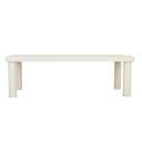 Frankie Outdoor Ceramic Dining Table - Faux Light Travertine - Sandcastle