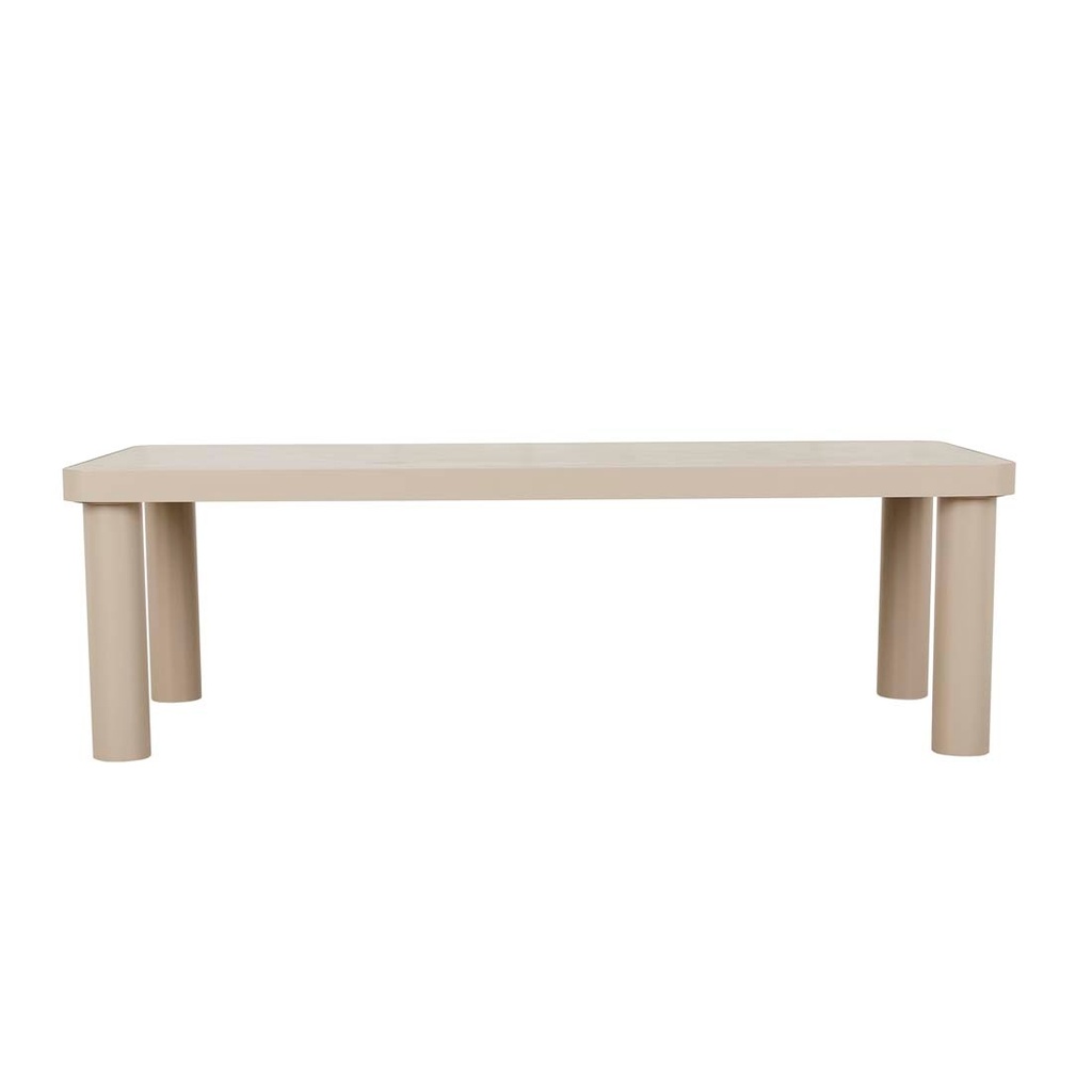 [FRANKIE-OUTDOOR-CERAMIC-DINING-TABLE-LIGHT-GREY-CLAY-DT-FRANK-OUT-CER-X-CLAY] Frankie Outdoor Ceramic Dining Table - Light Grey - Clay